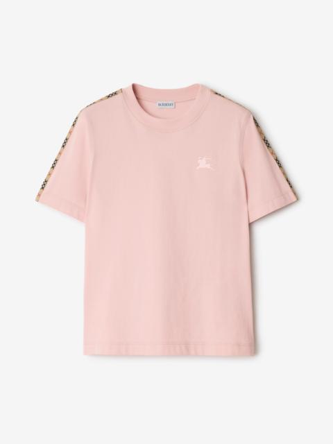 Check Trim Cotton T-shirt