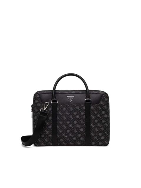 logo-plaque laptop bag