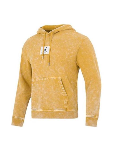 Men's Air Jordan Tie Dye Logo Athleisure Casual Sports Pullover Yellow DR3088-712