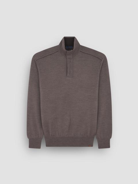 MERINO EXTRAFINE HALF ZIP SWEATER
