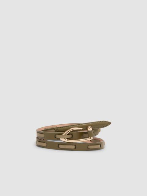 Chimera Interlaced Mangrove Semi Patent and Nappa Leather Belt