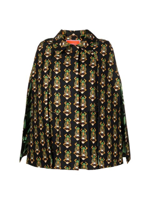 Milano wool-blend cape