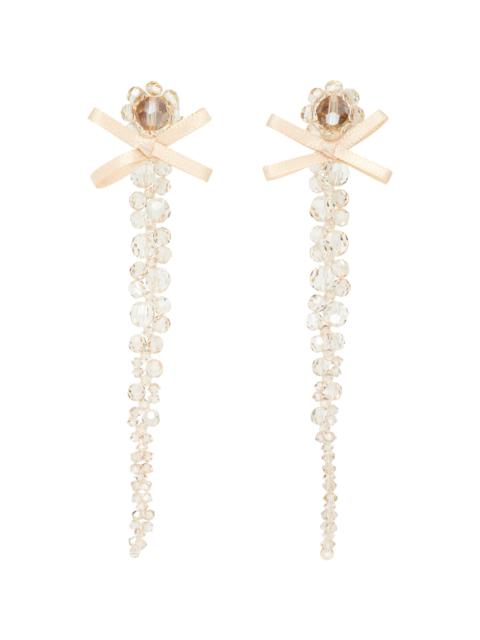 Petite Bow Drip Crystal Earrings