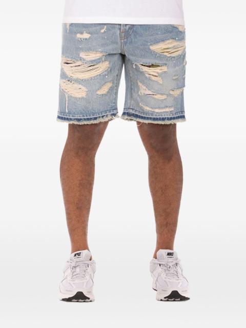 Comet distressed chronos denim shorts