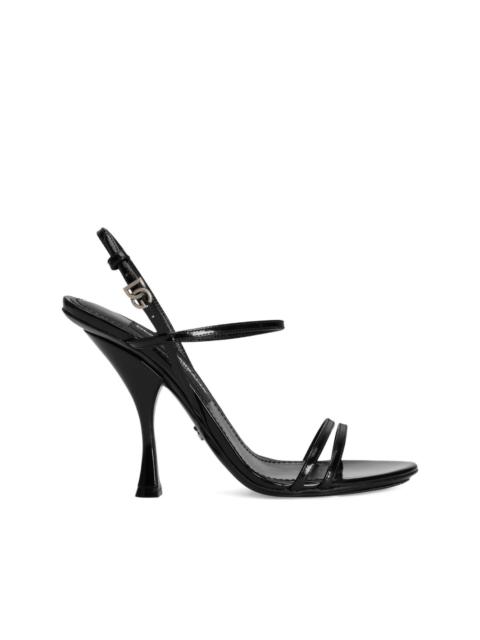 105mm ankle-strap leather sandals