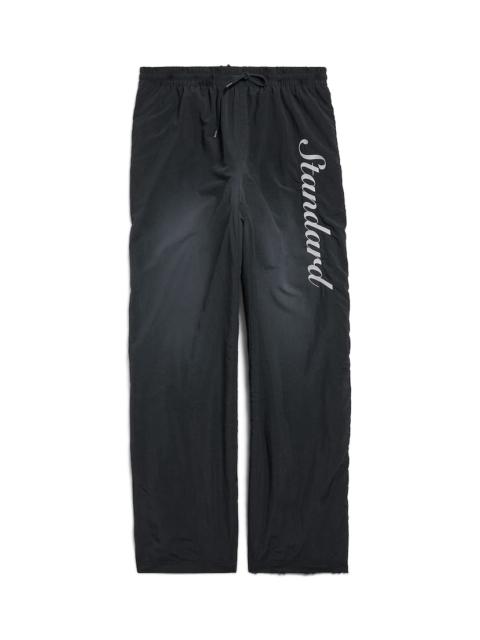 Men's Standard Script Large Tracksuit Pants In Technical Fabric in Black