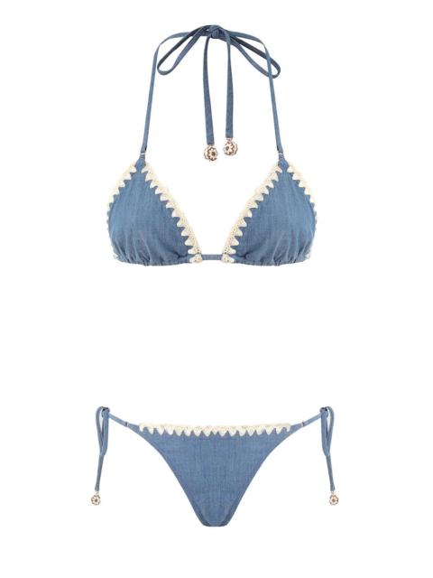AWAKEN DENIM CROCHET BIKINI