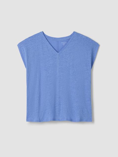 Organic Linen Jersey V-Neck Tee