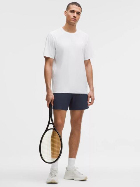 Striped Mesh Tennis Short 5"