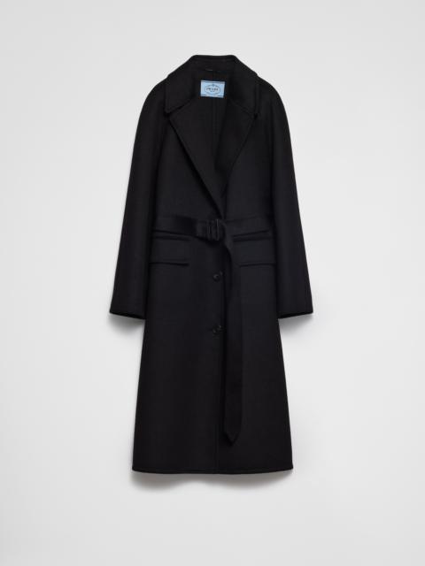 Single-breasted cashgora coat