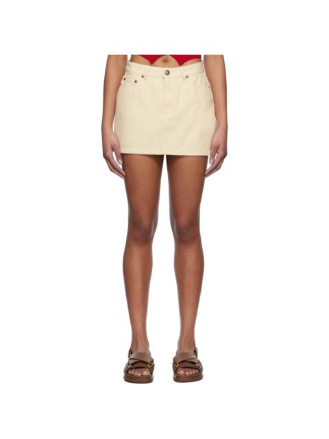 A. P.C. Off-White Mini-Jupe Denim Miniskirt