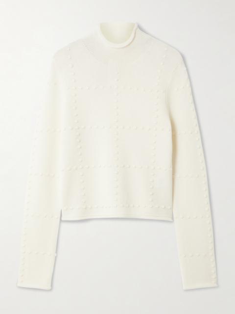 Popcorn Wool And Cashmere-blend Turtleneck Top