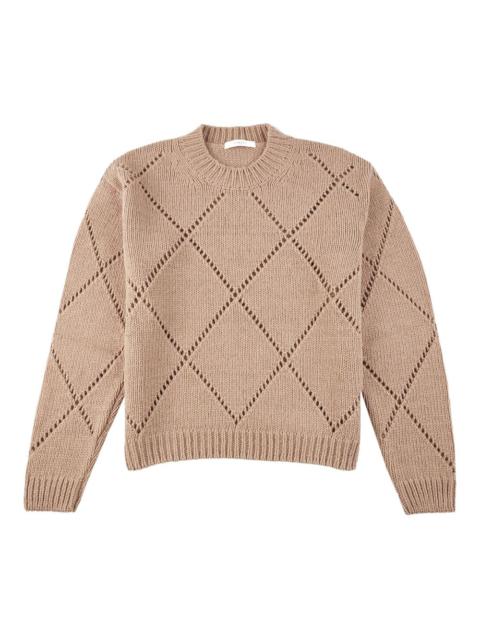 diamond pattern wool jumper