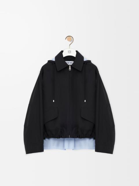 Hooded parka in cotton