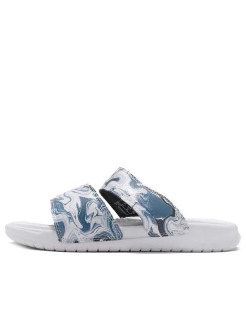 (WMNS) Nike Benassi Duo Ultra Slide 'White Blue Black' 819717-002