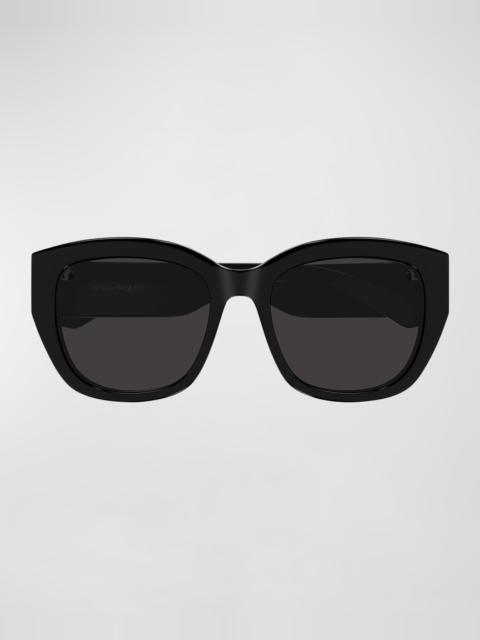 Logo Acetate Butterfly Sunglasses