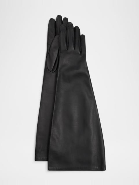 Long Leather Gloves