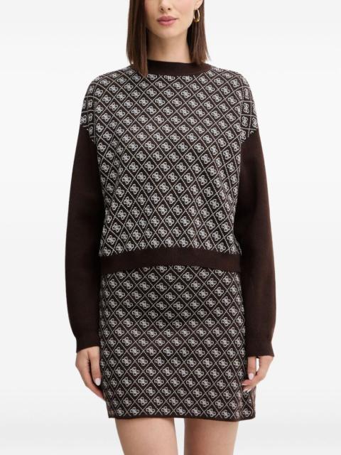 patterned long-sleeve sweater