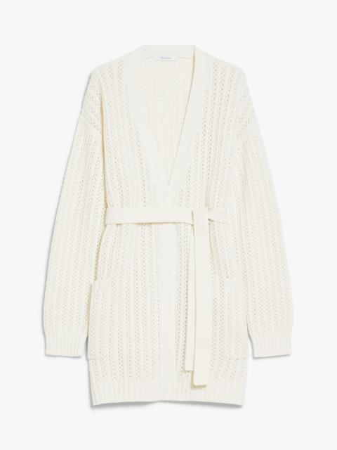 BALZAC Wool and cashmere ribbed cardigan