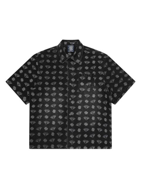 DIAMONDS & DOLLARS OVERSIZED DENIM SHIRT