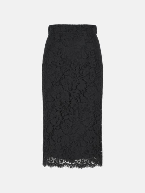 BLACK COTTON BLEND SKIRT