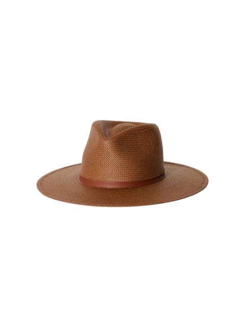 Sherman Packable Straw Fedora brown