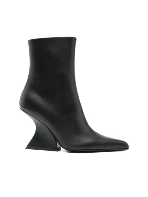 95mm Mugler leather pointed-toe boots