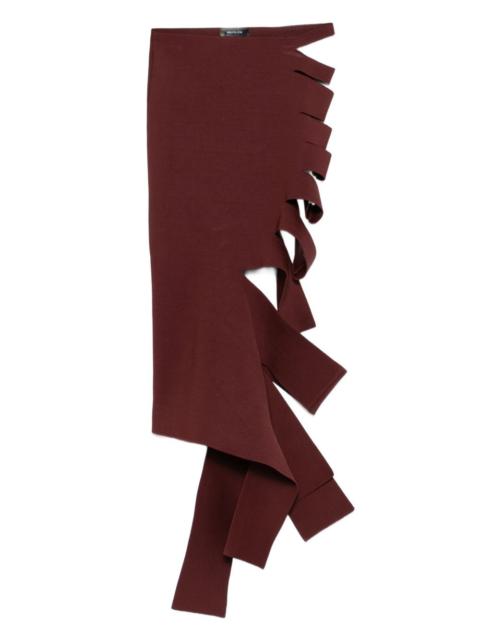 cut-out asymmetric skirt