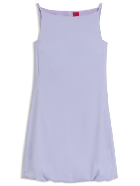 FRONT-PLEAT DRESS WITH BALLOON SKIRT