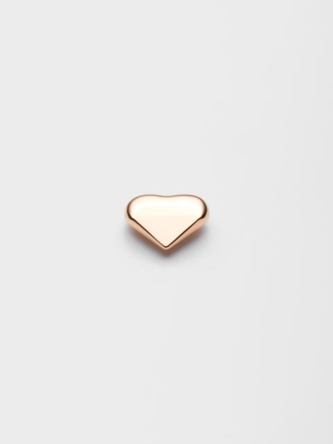 Eternal Gold Nano Heart single earring in pink gold