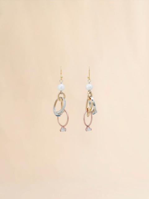DROP EARRINGS WITH CHAINS AND RINGS