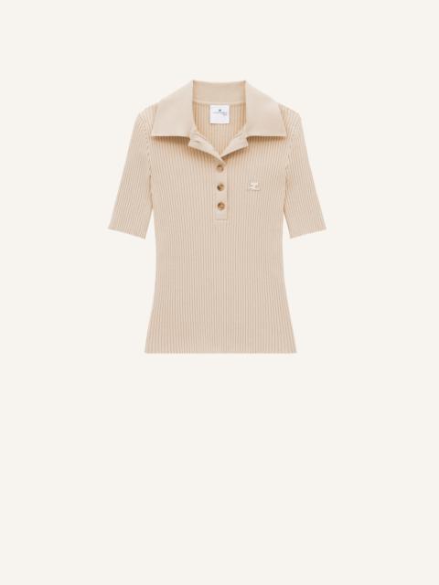 ICONIC RIB KNIT POLO SHIRT