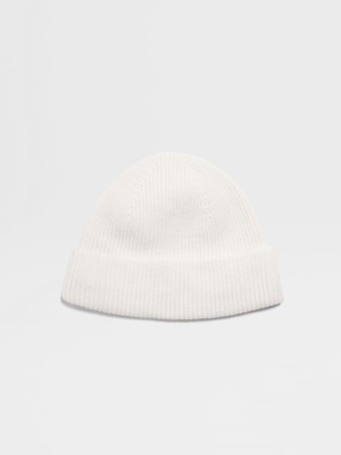 WHITE OASI CASHMERE BEANIE