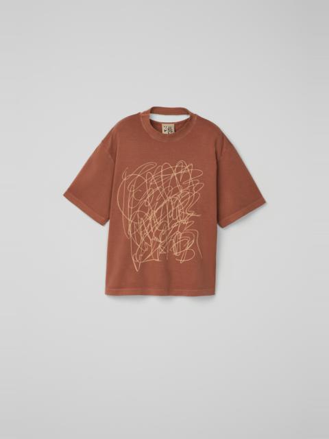 Terracotta Mineral Dye Boxy T-Shirt