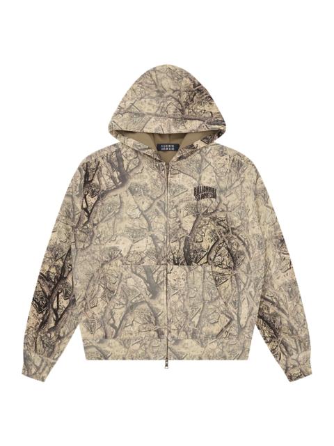 DIAMONDS & DOLLARS TREE CAMO OVERSIZED ZIP THROUGH