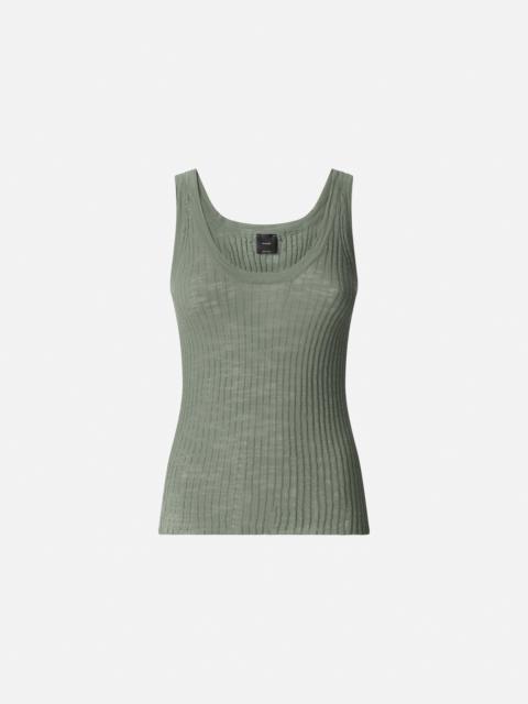 RIBBED VEST TOP WITH LOGO