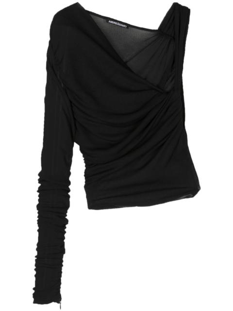 asymmetric ribbed jersey top