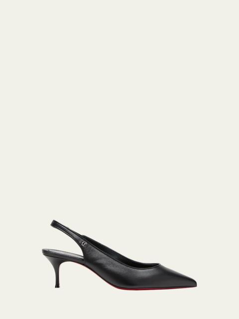 Sporty Kate Red Sole Slingback Pumps