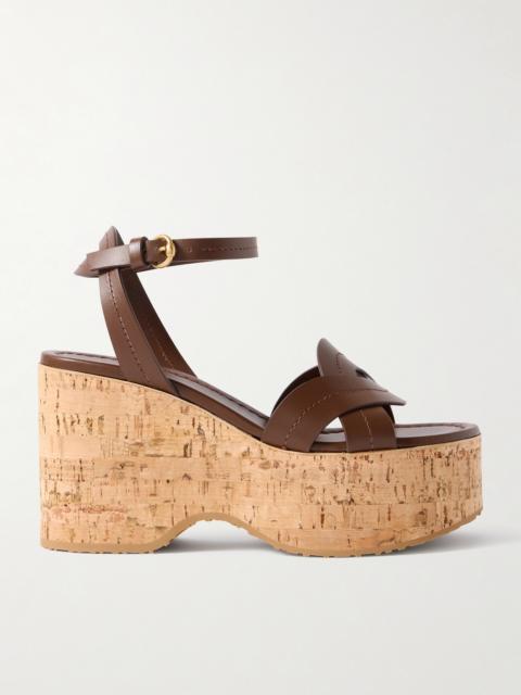 105 Leather Platform Sandals