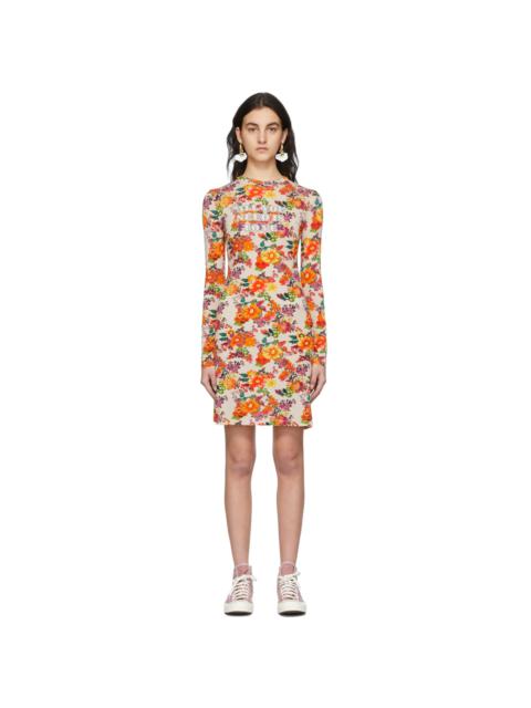 SSENSE Exclusive Beige & Multicolor Capsule Printed Nacre Dress