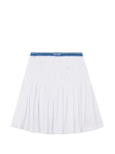 logo-detail pleated mini skirt
