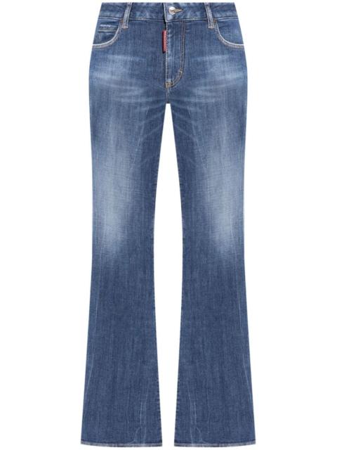mid-rise flared jeans