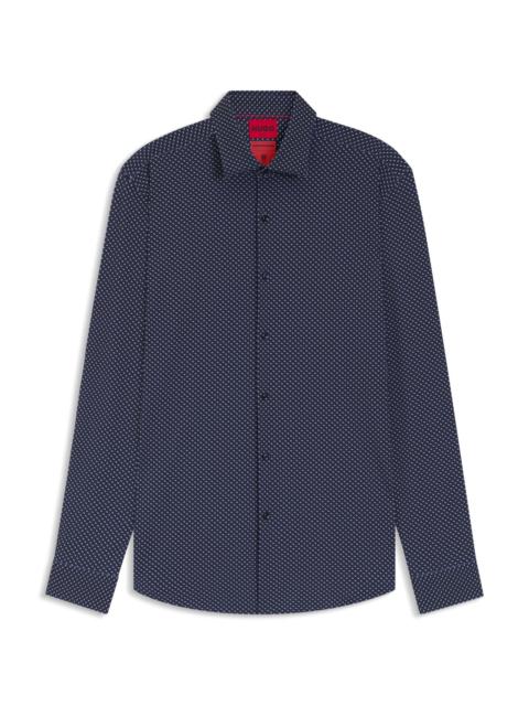 PRINTED SLIM-FIT SHIRT IN PERFORMANCE-STRETCH JERSEY
