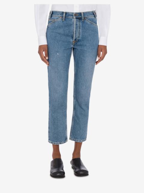 DENIM TROUSERS LAUREL CROWN LOGO