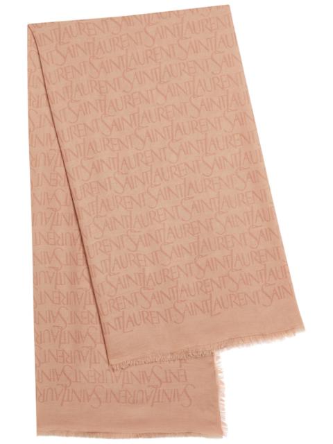 Saint Laurent Logo-monogrammed Modal-blend Scarf
