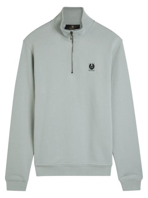 Belstaff Half-zip Logo Cotton Sweatshirt