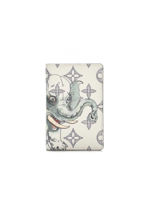 Louis Vuitton Card Case Savane Monogram Chapman Ink White