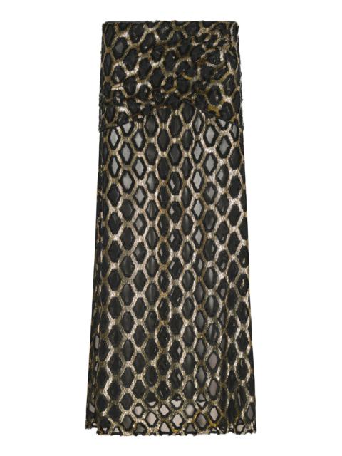 Pura Luz Semi-Sheer Maxi Skirt multi