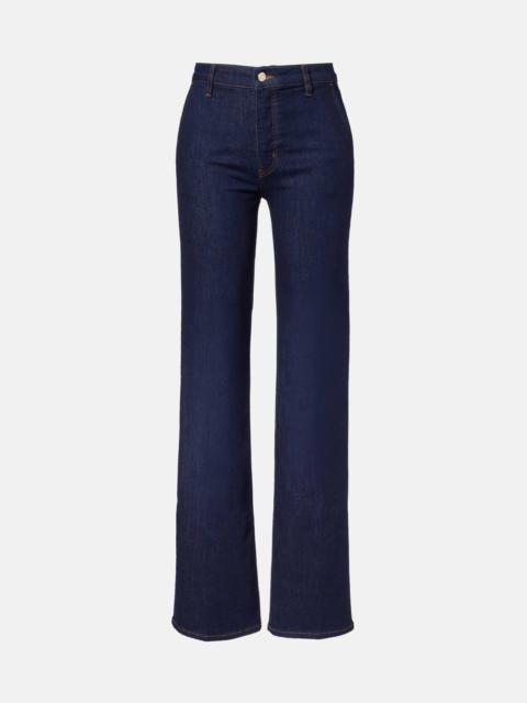 High-rise straight jeans