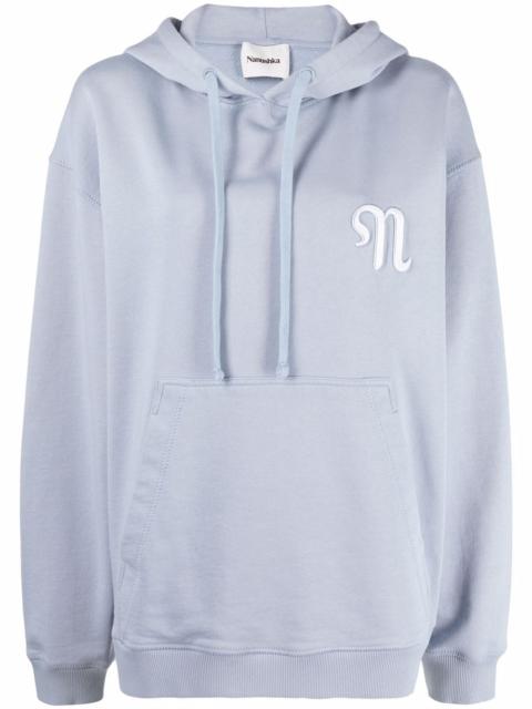 logo-embroidered oversize hoodie